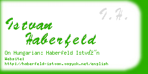 istvan haberfeld business card